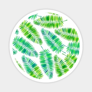 Watercolor palm leaves pattern Magnet